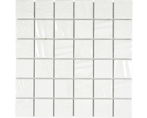 Mosaïque en céramique CG KN5 carré Kanran 29,5x29,5 cm white plain