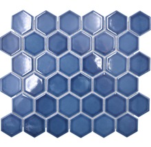Mosaïque avec éléments hexagonaux