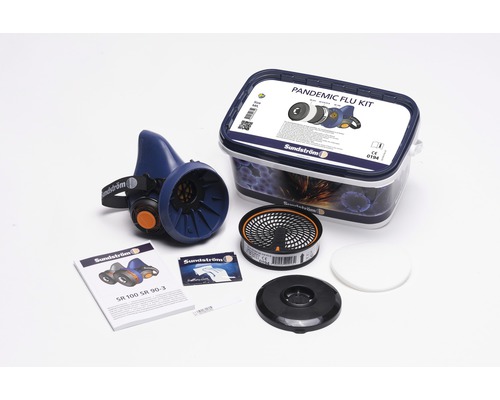 Sundström demi-masque de protection respiratoire Kit pandémie avec filtres et accessoires