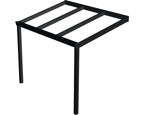 Toiture pour terrasse Legend avec polycarbonate transparent 300 x 250 cm anthracite structure