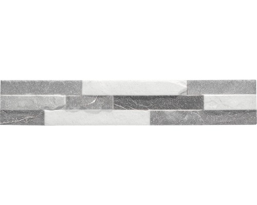 Pierre de parement en grès cérame fin UltraStrong Bologna Stone Grey 8 x 44,5 cm