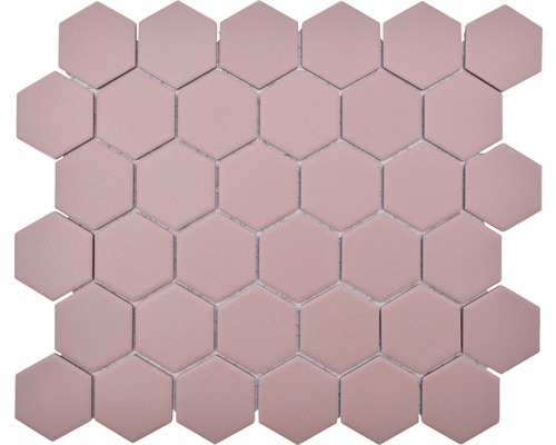 Mosaïque en céramique HX AT54 Hexagon Uni rouge brique R1
