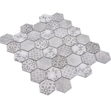 Carreaux de mosaïque hexagonaux avec motif