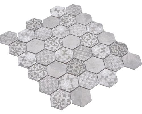 Carreaux de mosaïque hexagonaux avec motif