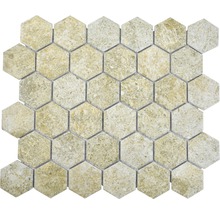 Carreaux de mosaïque en pierre naturelle de forme hexagonale