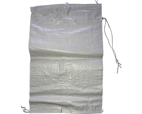 Sac en tissu Sac sable avec lien PP plastique blanc 60 x 40 cm