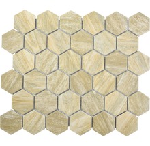 Mosaïque avec forme hexagonale et aspect bois
