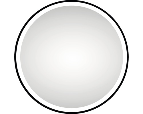 Miroir de salle de bains éclairé LED DSK Black Circular mat Ø60cm IP 24