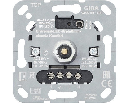 Variateur insert variateur Gira argent Variateur insert variateur Gira argent