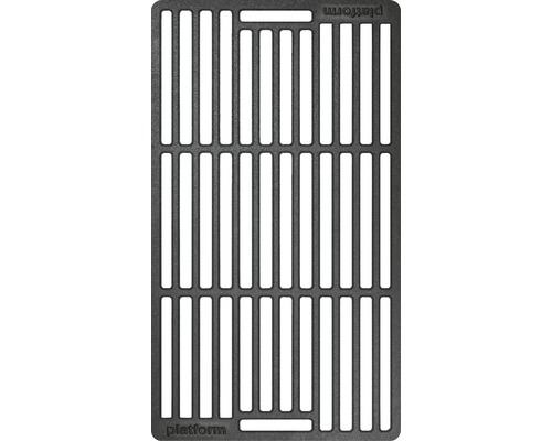 Grille caillebotis Tenneker® grille à rôtir Carbon 41,9 x 24 cm fonte noir Système de grilles à barbecue Platform pour Carbon