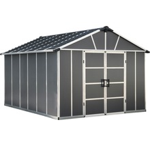 Abri de jardin Palram – Canopia Yukon 11x13 avec toit en polycarbonate et plancher 333 x 396 cm gris