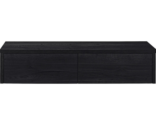 Meuble sous-vasque Sanox Bloxx couleur de façade black oak chêne noir 160 x 35 x 45 cm Meuble sous-vasque Sanox Bloxx couleur de façade black oak chêne noir 160 x 35 x 45 cm