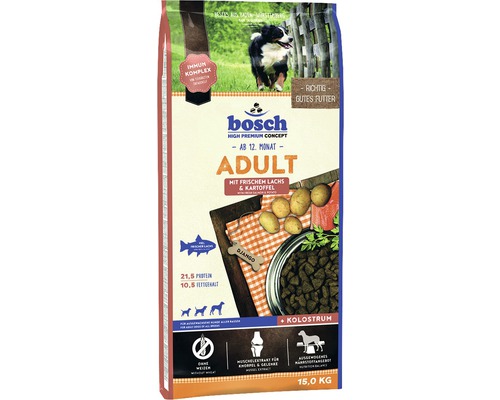 Croquettes pour chien bosch Adult saumon & pomme de terre 15 kg