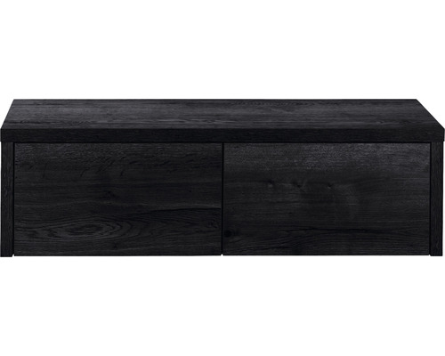 Meuble sous-vasque Sanox Bloxx couleur de façade black oak chêne noir 120 x 35 x 45 cm