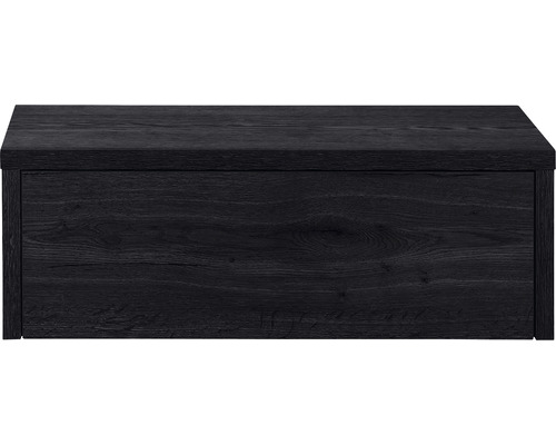 Meuble sous-vasque Sanox Bloxx couleur de façade black oak chêne noir 100 x 35 x 45 cm