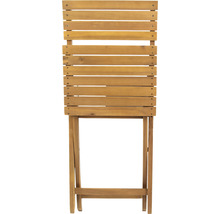 Ensemble de balcon Garden Place Svea 3 pièces rabattable composé de: table, 2 chaises en bois d'acacia naturel-thumb-5