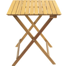 Ensemble de balcon Garden Place Svea 3 pièces rabattable composé de: table, 2 chaises en bois d'acacia naturel-thumb-3
