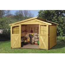 Gartenhaus weka 323 Gr.4 inkl. Fußboden 330 x 277 cm lasiert