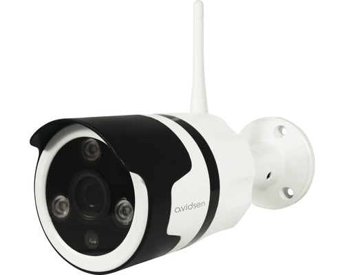 Caméra de surveillance Wi-Fi IP zone extérieure résolution 720P vision nocturne blanc avidsen