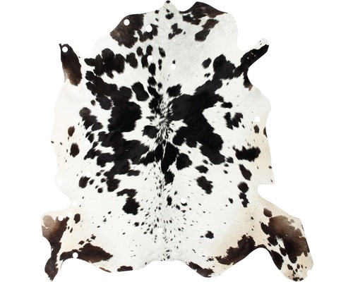 Peau de vache Glam 210 noir-blanc 135x165 cm (cuir véritable)