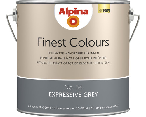 Peinture murale Alpina Feine Farben sans conservateur Art de la ligne 2,5 l