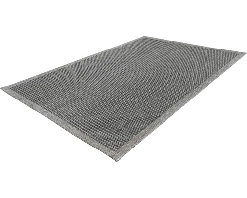 Tapis gris avec motif rectangulaire
