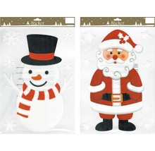 Planche de stickers avec motifs bonhomme de neige et Père Noël