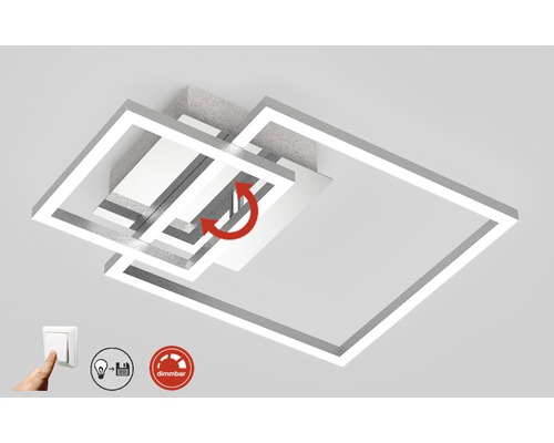 Deckenleuchte mit drehbaren Elementen und Dimmfunktion