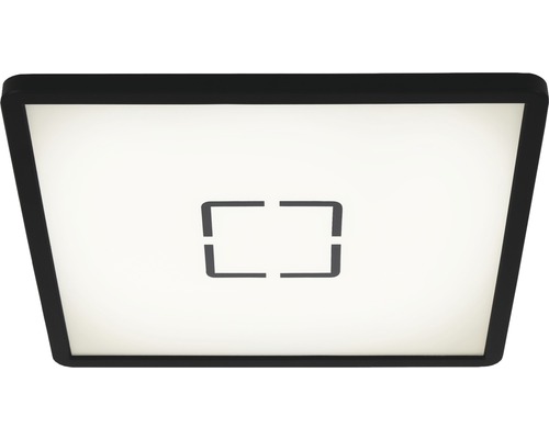Plafonnier LED ultra plat 18W 2400 lm 4000 K blanc neutre Free blanc/noir hxLxl 28x293x250 mm avec effet d'éclairage d'arrière-plan