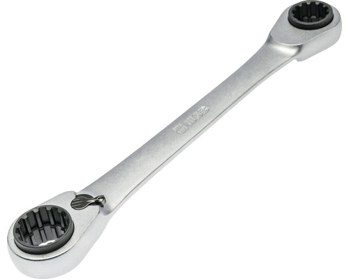 Clé à cliquet à double anneau pour écrous à vis