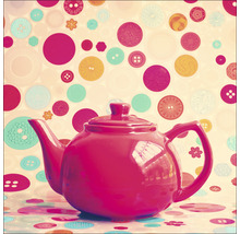 Glasbild Retro coffee pot 20x20 cm