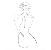 Dessin d''une femme de dos en un seul trait