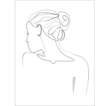 Illustration d''une femme avec un chignon