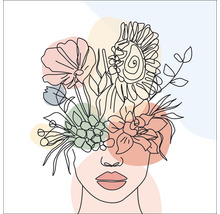 Illustration einer Frau mit Blumen