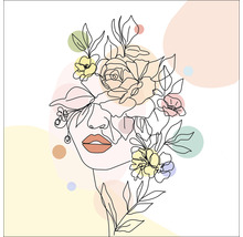 Illustration d''une femme avec des fleurs