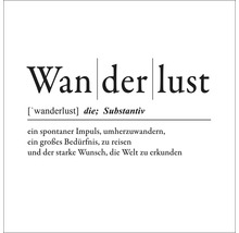 Glasbild Wanderlust 20x20 cm