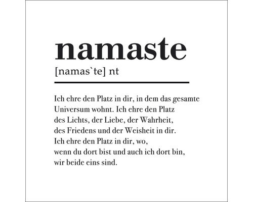 Tableau en verre Namaste II 30x30 cm