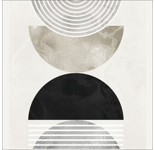 Image abstraite avec des demi-cercles et des lignes