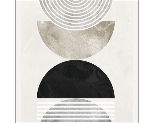 Image abstraite avec des demi-cercles et des lignes