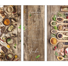 Glasbild Spices & Herbs I 3er-Set 3x 30x80 cm