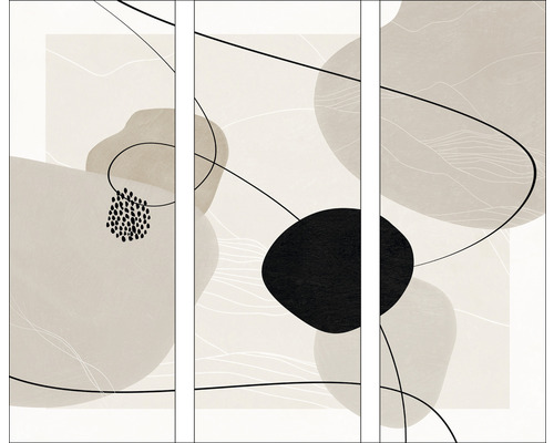 Tableau en verre Lines And Shapes VII set de 3 3x 30x80 cm