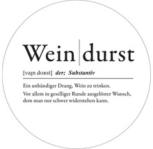Glasbild rund Weindurst Ø 50 cm