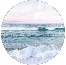 Image circulaire d''un paysage marin avec des vagues