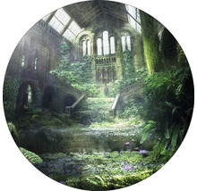 Glasbild rund Lost Space IV Ø 50 cm