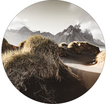 Image murale décorative avec paysage de dunes et montagnes