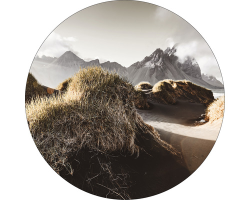 Image murale décorative avec paysage de dunes et montagnes