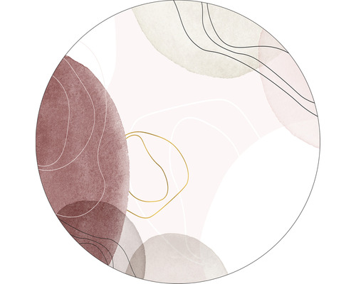 Tapis rond avec motif abstrait
