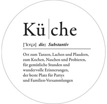 Glasbild rund Küche Ø 20 cm