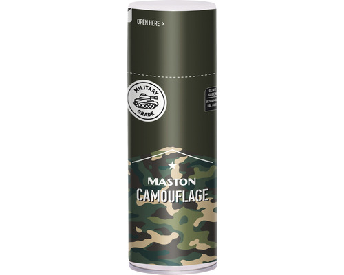 Peinture aérosol Maston Camouflage Olive Green RAL 6003 vert olive 400 ml