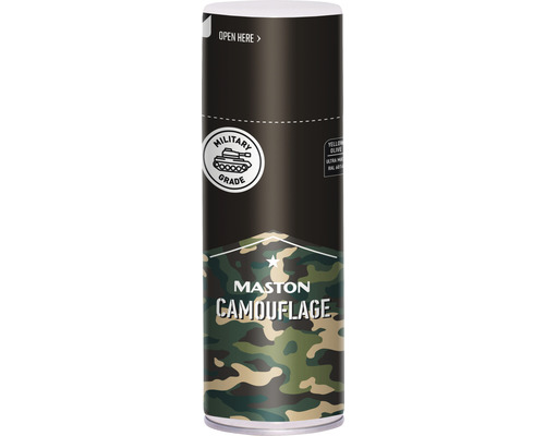 Peinture aérosol Maston Camouflage Yellow Olive RAL 6014 jaune olive 400 ml